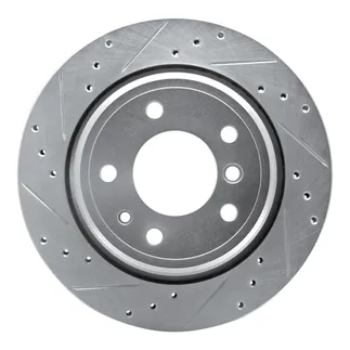 R1 Concepts EDZ-31032L Brake Rotor Drilled and Slotted Silver